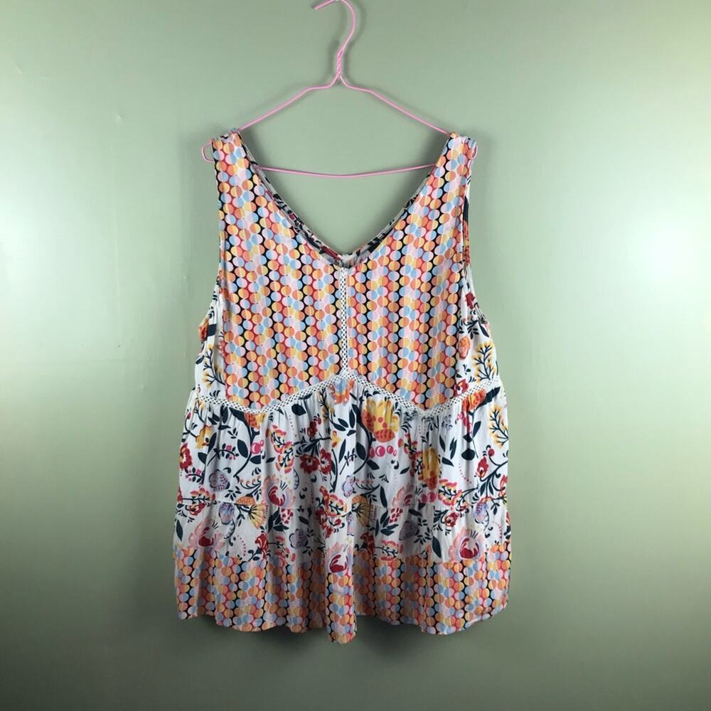 Angie colorful printed sleeveless top